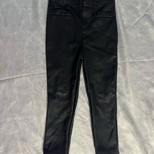 wonder nation Black Faux Leather little girl 3t Pants